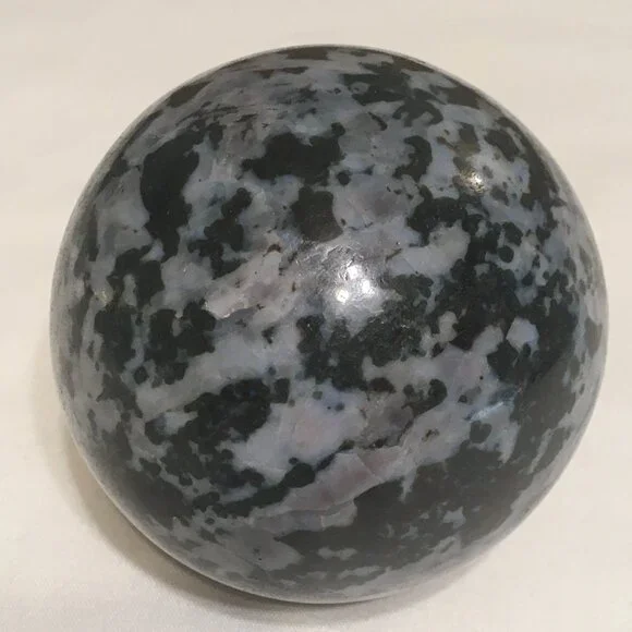 Indigo Gabbro (aka Mystic Merlinite) Sphere with flashes! - Picture 7 of 9